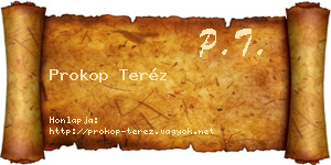 Prokop Teréz névjegykártya
